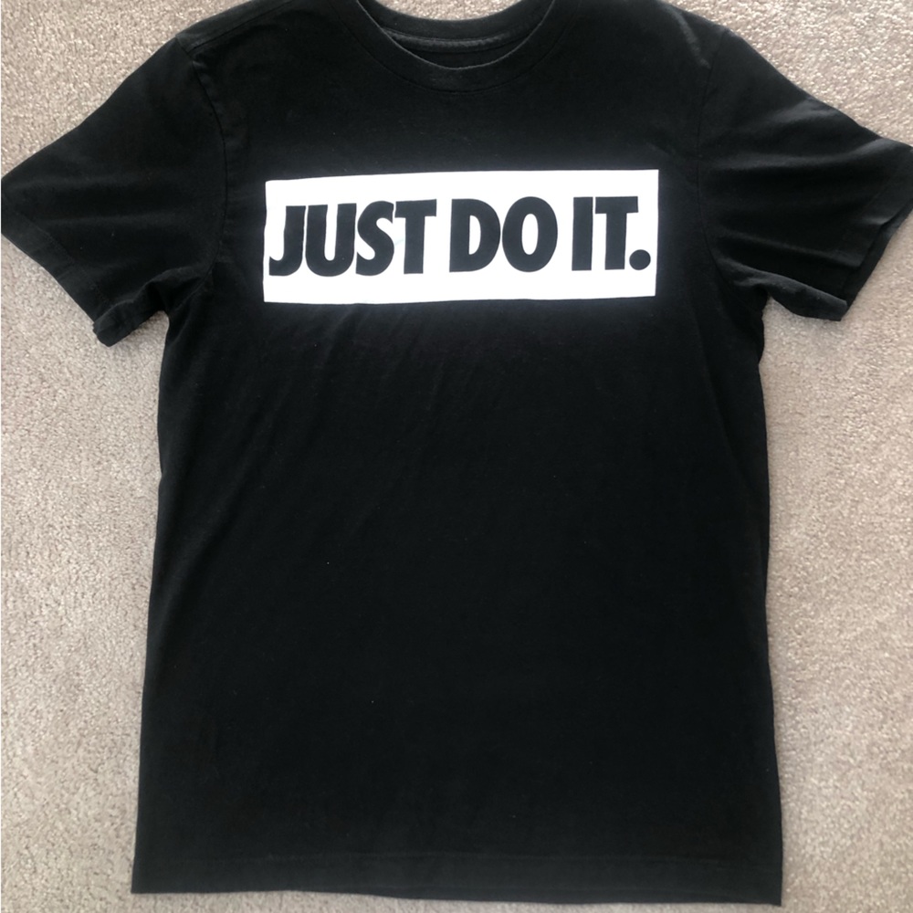 Nike black and white Just Do It. T shirt men’s size small